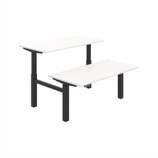 HOBIS párový výškovo nastaviteľný stôl 160 cm, pamäť.ovlad. - MOTION DUAL MSD 2M 1600, biela - 1