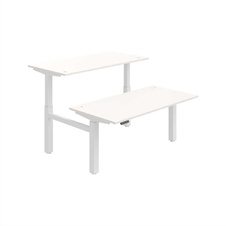 HOBIS párový výškovo nastaviteľný stôl 160 cm, pamäť.ovlad. - MOTION DUAL MSD 2M 1600, biela - 2