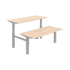 HOBIS párový výškovo nastaviteľný stôl 180 cm, pamäť.ovlad. - MOTION DUAL MSD 2M 1800, agát