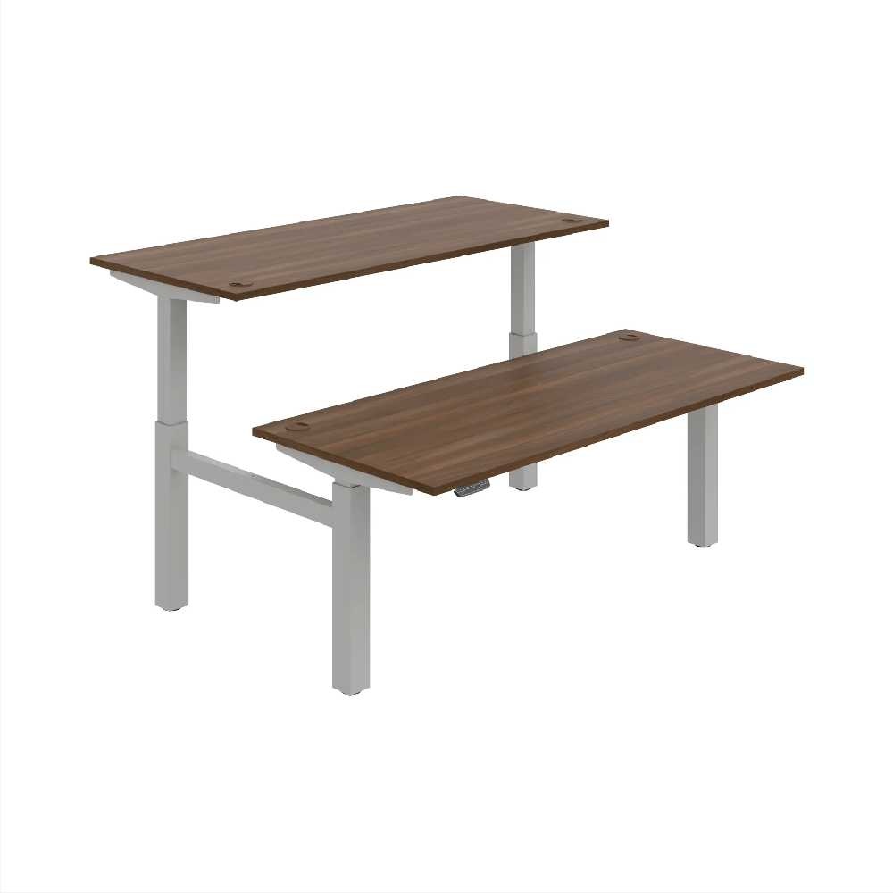 HOBIS párový výškovo nastaviteľný stôl 180 cm, pamäť.ovlad. - MOTION DUAL MSD 2M 1800, orech