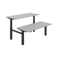 HOBIS párový výškovo nastaviteľný stôl 180 cm, pamäť.ovlad. - MOTION DUAL MSD 2M 1800, šedá - 1