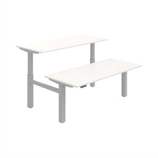 HOBIS párový výškovo nastaviteľný stôl 180 cm, pamäť.ovlad. - MOTION DUAL MSD 2M 1800, biela