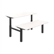 HOBIS párový výškovo nastaviteľný stôl 180 cm, pamäť.ovlad. - MOTION DUAL MSD 2M 1800, biela - 1