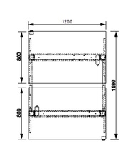HOBIS párový výškovo nastaviteľný stôl MOTION DUAL MSD 3 1200, stand.ovládanie, čerešňa - 3