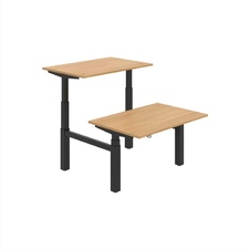 HOBIS párový výškovo nastaviteľný stôl MOTION DUAL MSD 3 1200, stand.ovládanie, dub - 1