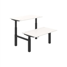 HOBIS párový výškovo nastaviteľný stôl MOTION DUAL MSD 3 1400, stand.ovládanie, biela - 1