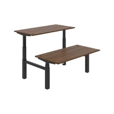 HOBIS párový výškovo nastaviteľný stôl MOTION DUAL MSD 3 1600, stand.ovládanie, orech - 1