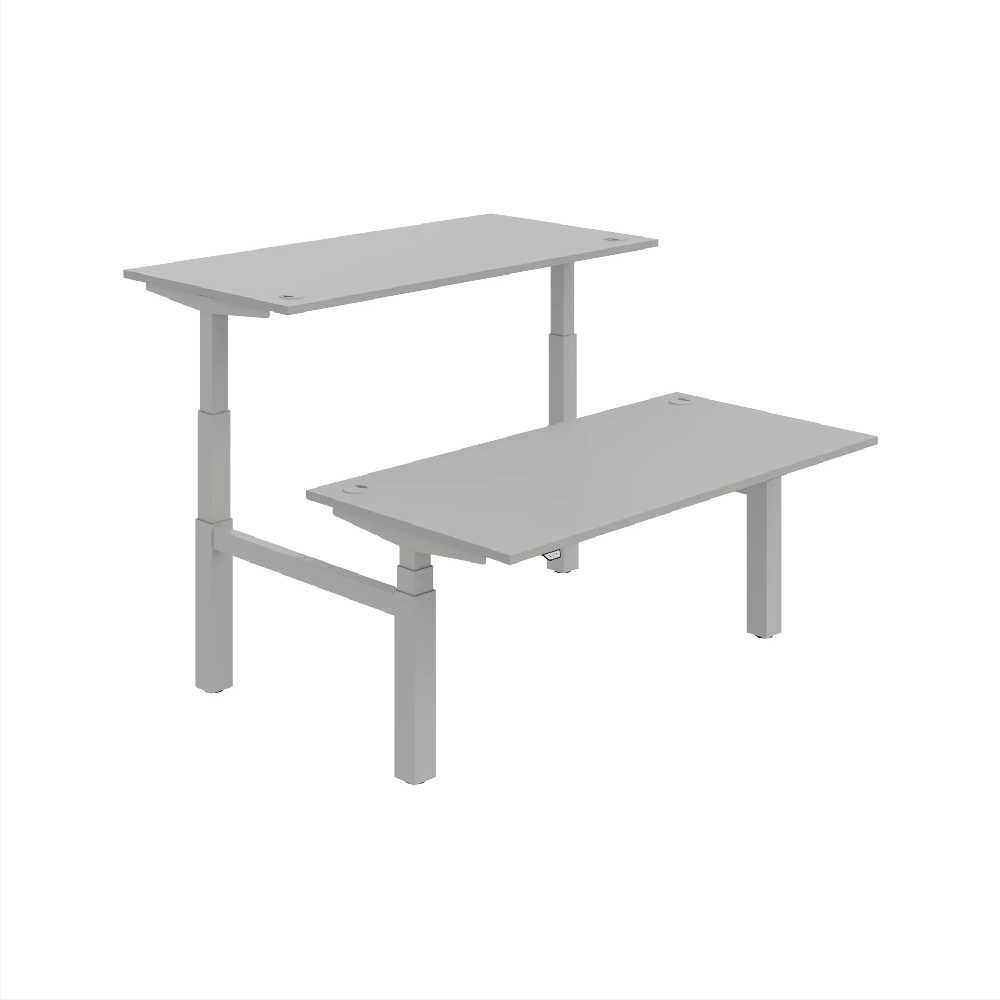 HOBIS párový výškovo nastaviteľný stôl MOTION DUAL MSD 3 1600, stand.ovládanie, šedá