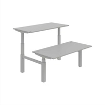 HOBIS párový výškovo nastaviteľný stôl MOTION DUAL MSD 3 1600, stand.ovládanie, šedá