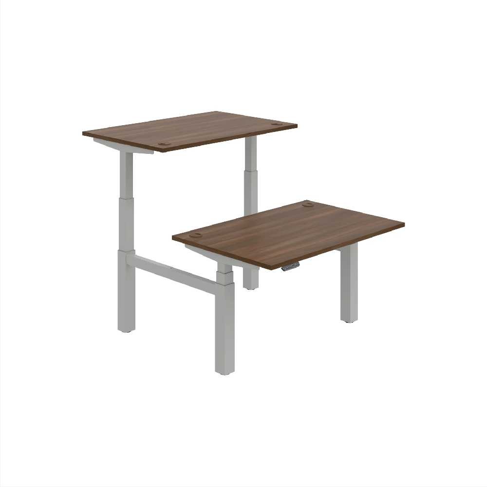 HOBIS párový výškovo nastaviteľný stôl 120 cm, pamäť.ovlad. - MOTION DUAL MSD 3M 1200, orech
