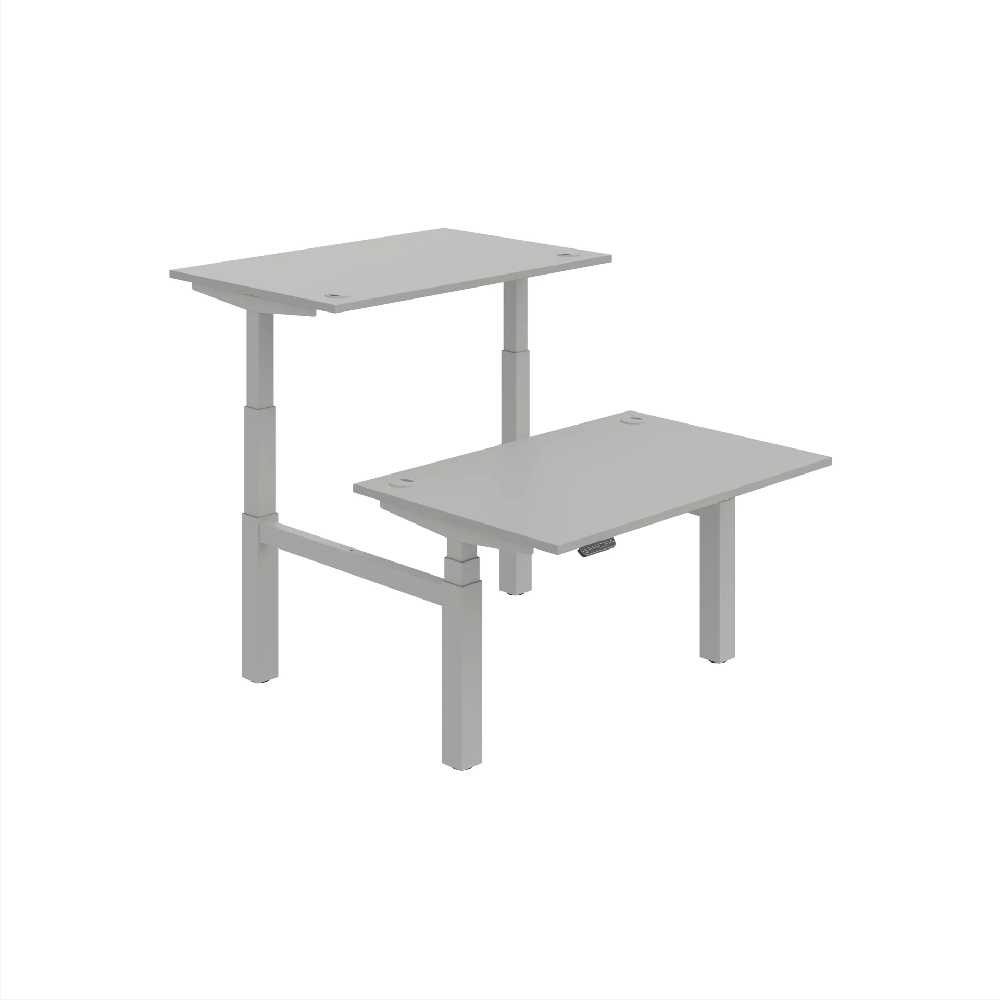 HOBIS párový výškovo nastaviteľný stôl 120 cm, pamäť.ovlad. - MOTION DUAL MSD 3M 1200, šedá