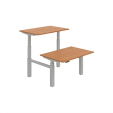 HOBIS párový výškovo nastaviteľný stôl 120 cm, pamäť.ovlad. - MOTION DUAL MSD 3M 1200, jelša