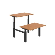 HOBIS párový výškovo nastaviteľný stôl 120 cm, pamäť.ovlad. - MOTION DUAL MSD 3M 1200, jelša - 1