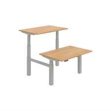 HOBIS párový výškovo nastaviteľný stôl 120 cm, pamäť.ovlad. - MOTION DUAL MSD 3M 1200, dub
