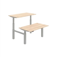 HOBIS párový výškovo nastaviteľný stôl 140 cm, pamäť.ovlad. - MOTION DUAL MSD 3M 1400, agát