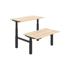 HOBIS párový výškovo nastaviteľný stôl 140 cm, pamäť.ovlad. - MOTION DUAL MSD 3M 1400, agát - 1