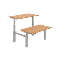 HOBIS párový výškovo nastaviteľný stôl 140 cm, pamäť.ovlad. - MOTION DUAL MSD 3M 1400, buk