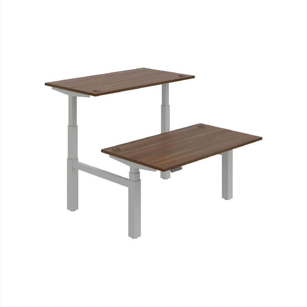 HOBIS párový výškovo nastaviteľný stôl 140 cm, pamäť.ovlad. - MOTION DUAL MSD 3M 1400, orech