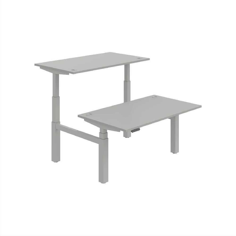 HOBIS párový výškovo nastaviteľný stôl 140 cm, pamäť.ovlad. - MOTION DUAL MSD 3M 1400, šedá