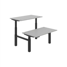 HOBIS párový výškovo nastaviteľný stôl 140 cm, pamäť.ovlad. - MOTION DUAL MSD 3M 1400, šedá - 1