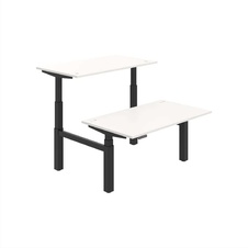 HOBIS párový výškovo nastaviteľný stôl 140 cm, pamäť.ovlad. - MOTION DUAL MSD 3M 1400, biela - 1