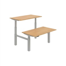 HOBIS párový výškovo nastaviteľný stôl 140 cm, pamäť.ovlad. - MOTION DUAL MSD 3M 1400, dub
