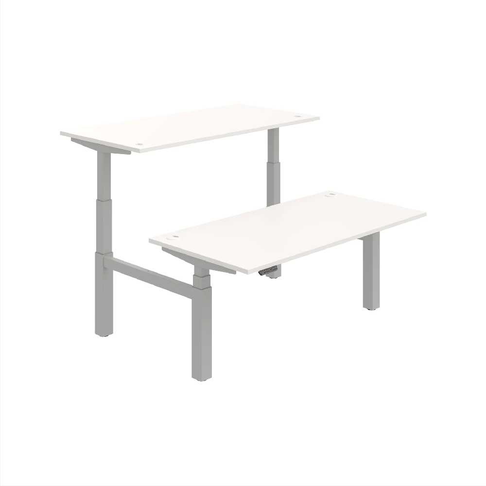 HOBIS párový výškovo nastaviteľný stôl 160 cm, pamäť.ovlad. - MOTION DUAL MSD 3M 1600, biela