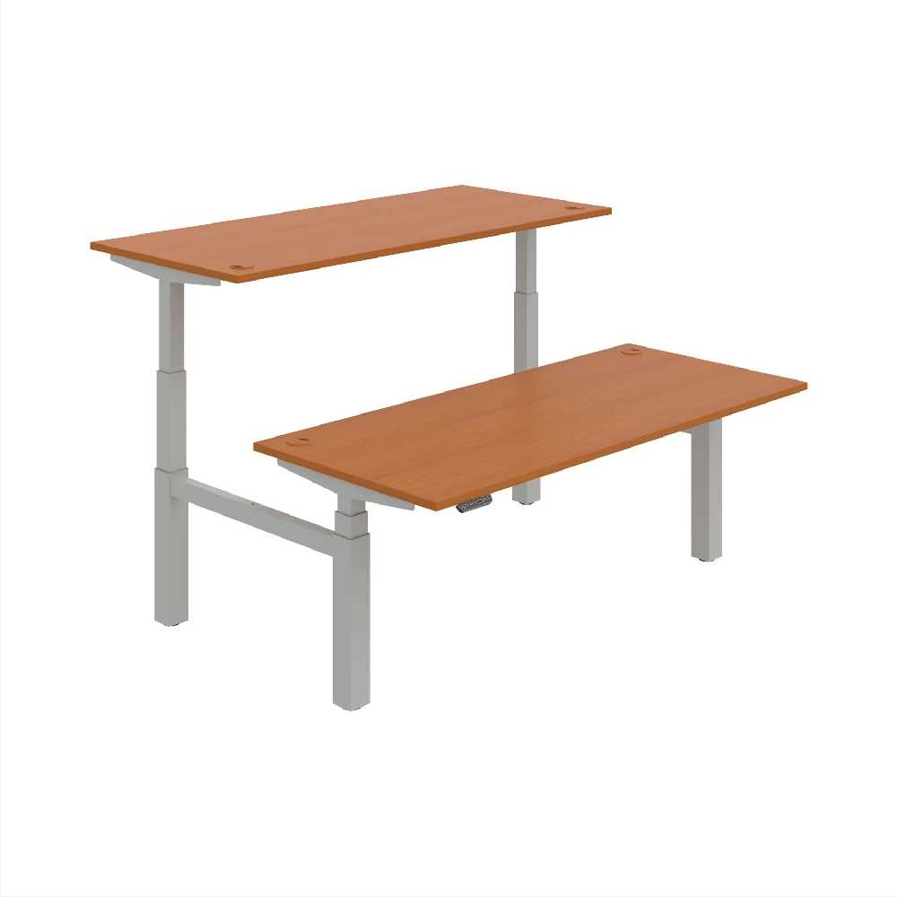 HOBIS párový výškovo nastaviteľný stôl 180 cm, pamäť.ovlad. - MOTION DUAL MSD 3M 1800, čerešňa