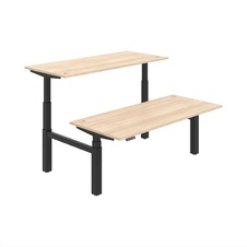 HOBIS párový výškovo nastaviteľný stôl 180 cm, pamäť.ovlad. - MOTION DUAL MSD 3M 1800, agát - 1