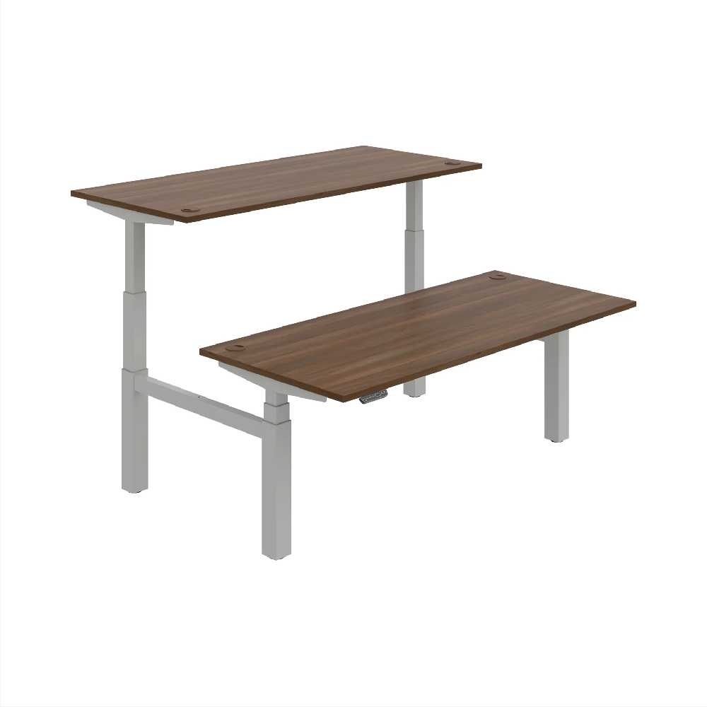 HOBIS párový výškovo nastaviteľný stôl 180 cm, pamäť.ovlad. - MOTION DUAL MSD 3M 1800, orech