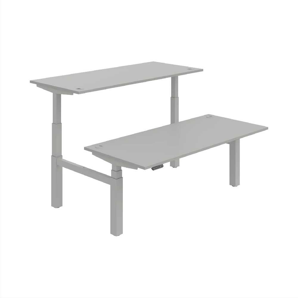 HOBIS párový výškovo nastaviteľný stôl 180 cm, pamäť.ovlad. - MOTION DUAL MSD 3M 1800, šedá
