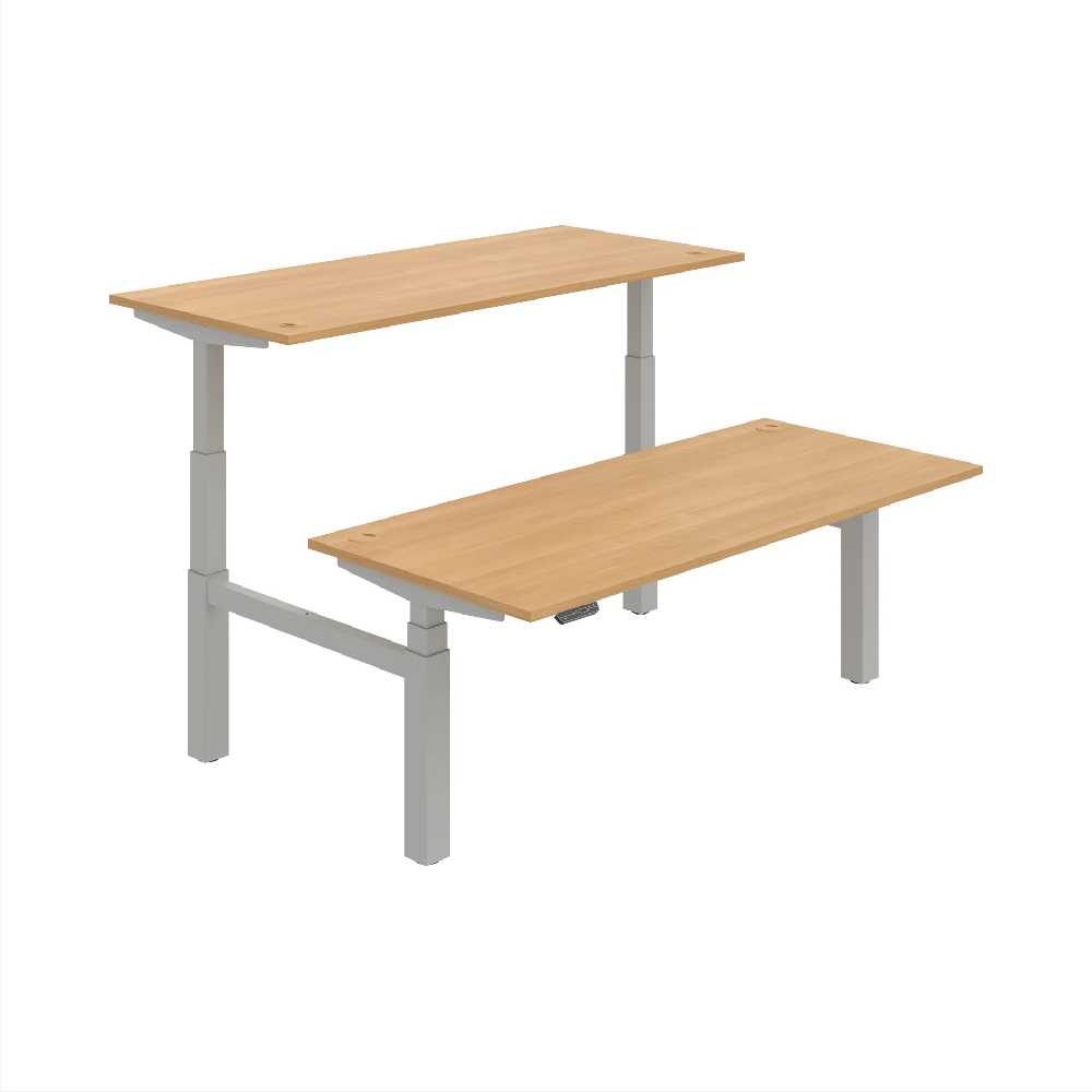 HOBIS párový výškovo nastaviteľný stôl 180 cm, pamäť.ovlad. - MOTION DUAL MSD 3M 1800, dub