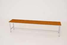 Šatníková lavica kov-lamino, dĺžka 1200 mm, šedá - čerešňa