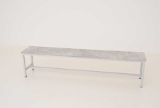 Šatníková lavica kov-lamino, dĺžka 1500 mm, šedá - betón