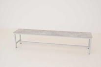 Šatníková lavica kov-lamino, dĺžka 1500 mm, šedá - betón