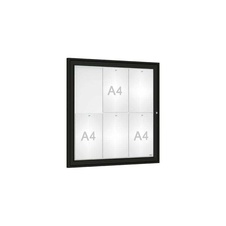 Vonkajšia elegantná vitrína Tradition, 6 x A4, čierna