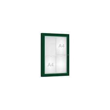 Vonkajšia vitrína Classique, 4 x A4, plexi, zelena