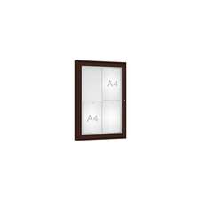 Vonkajšia vitrína Classique, 4 x A4, plexi, hneda
