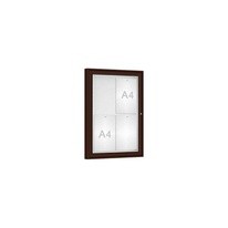 Vonkajšia vitrína Classique, 4 x A4, plexi, hneda