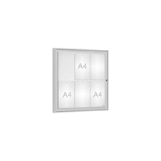 Vonkajšia vitrína Classique, 6 x A4, plexi, elox