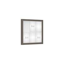 Vonkajšia vitrína Classique, 6 x A4, plexi, šeda PRO