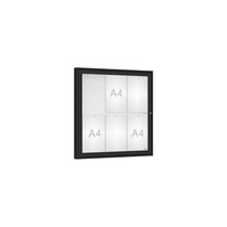 Vonkajšia vitrína Classique, 6 x A4, plexi, čierna