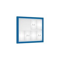 Vonkajšia vitrína Classique, 8 x A4, plexi, modra