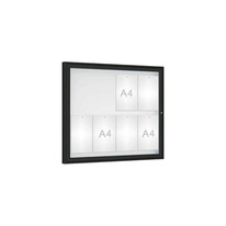 Vonkajšia vitrína Classique, 8 x A4, plexi, čierna