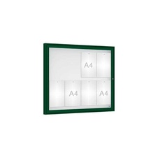 Vonkajšia vitrína Classique, 8 x A4, plexi, zelena