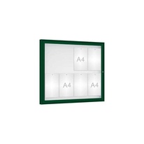 Vonkajšia vitrína Classique, 8 x A4, plexi, zelena
