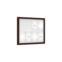 Vonkajšia vitrína Classique, 8 x A4, plexi, hneda