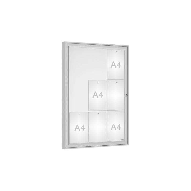 Vonkajšia vitrína Classique, 9 x A4, plexi, elox