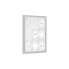 Vonkajšia vitrína Classique, 9 x A4, plexi, elox