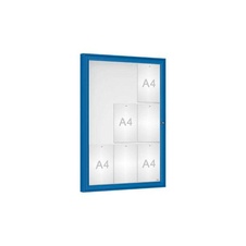 Vonkajšia vitrína Classique, 9 x A4, plexi, modra